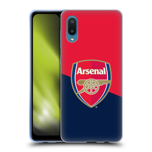 Arsenal FC Crest 2 Red & Blue Logo Soft Gel Case for Samsung Galaxy A02/M02 (2021)