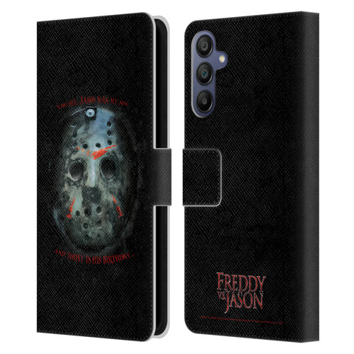 Freddy VS. Jason Graphics Jason's Birthday Leather Book Wallet Case Cover For Samsung Galaxy A15