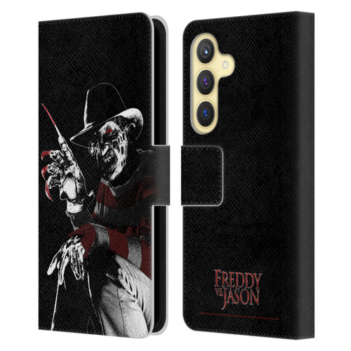 Freddy VS. Jason Graphics Freddy Leather Book Wallet Case Cover For Samsung Galaxy S24 5G
