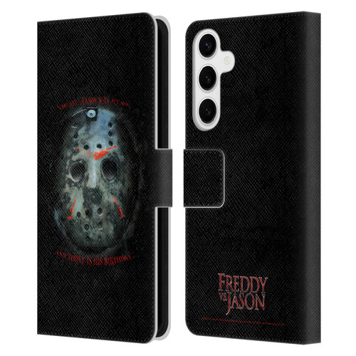 Freddy VS. Jason Graphics Jason's Birthday Leather Book Wallet Case Cover For Samsung Galaxy S24+ 5G