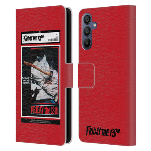Friday the 13th 1980 Graphics Poster 2 Leather Book Wallet Case Cover For Samsung Galaxy A15