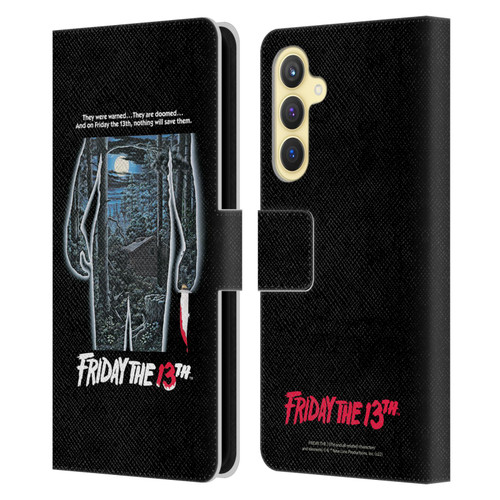 Friday the 13th 1980 Graphics Poster Leather Book Wallet Case Cover For Samsung Galaxy S23 FE 5G