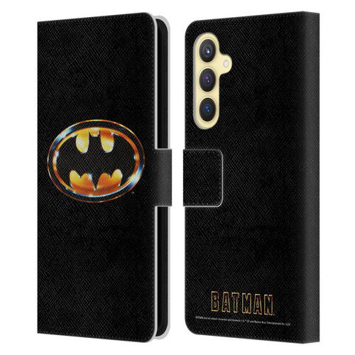 Batman (1989) Key Art Logo Leather Book Wallet Case Cover For Samsung Galaxy S23 FE 5G