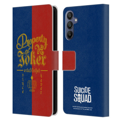 Suicide Squad 2016 Graphics Property Of Joker Leather Book Wallet Case Cover For Samsung Galaxy A15