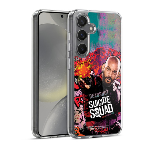 Suicide Squad 2016 Graphics Deadshot Poster Soft Gel Case for Samsung Galaxy S24 5G & MagSafe