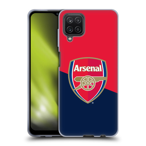 Arsenal FC Crest 2 Red & Blue Logo Soft Gel Case for Samsung Galaxy A12 (2020)