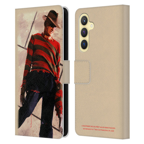 A Nightmare On Elm Street: The Dream Child Graphics Freddy Leather Book Wallet Case Cover For Samsung Galaxy S23 FE 5G