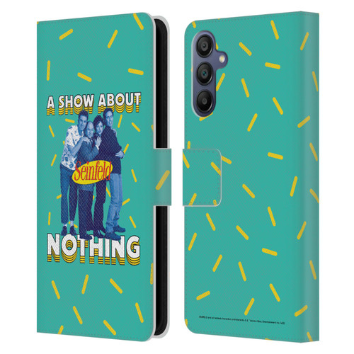 Seinfeld Graphics A Show About Nothing Leather Book Wallet Case Cover For Samsung Galaxy A15