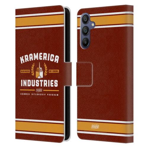 Seinfeld Graphics Kramerica Industries Leather Book Wallet Case Cover For Samsung Galaxy A15