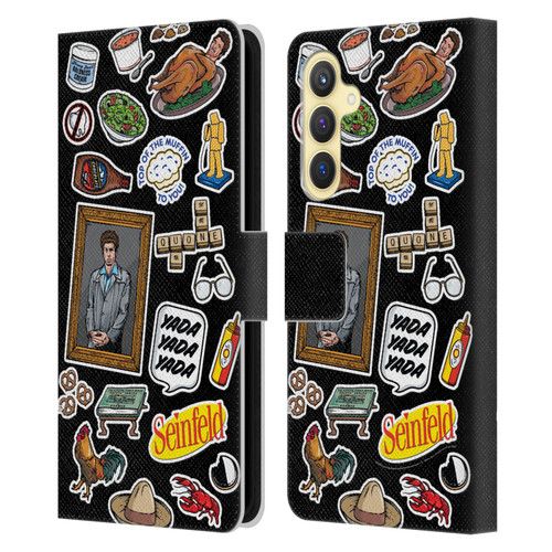 Seinfeld Graphics Sticker Collage Leather Book Wallet Case Cover For Samsung Galaxy S23 FE 5G