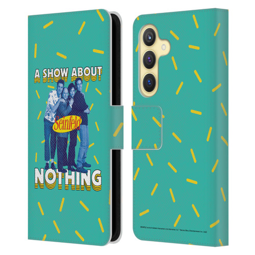 Seinfeld Graphics A Show About Nothing Leather Book Wallet Case Cover For Samsung Galaxy S24 5G