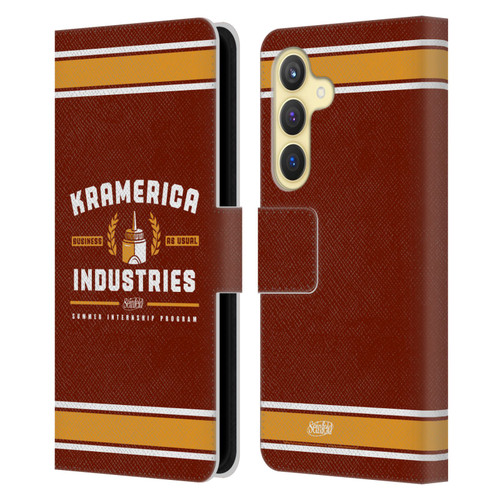 Seinfeld Graphics Kramerica Industries Leather Book Wallet Case Cover For Samsung Galaxy S24 5G