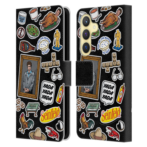 Seinfeld Graphics Sticker Collage Leather Book Wallet Case Cover For Samsung Galaxy S24 5G