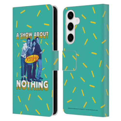 Seinfeld Graphics A Show About Nothing Leather Book Wallet Case Cover For Samsung Galaxy S24+ 5G