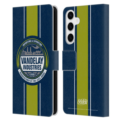 Seinfeld Graphics Vandelay Industries Leather Book Wallet Case Cover For Samsung Galaxy S24+ 5G