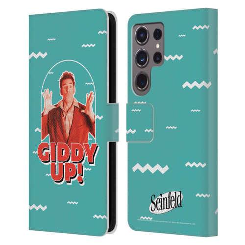 Seinfeld Graphics Giddy Up! Leather Book Wallet Case Cover For Samsung Galaxy S24 Ultra 5G