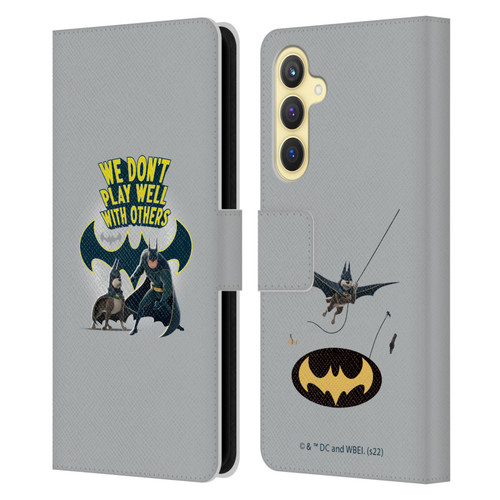 DC League Of Super Pets Graphics We Don't Play Well With Others Leather Book Wallet Case Cover For Samsung Galaxy S23 FE 5G