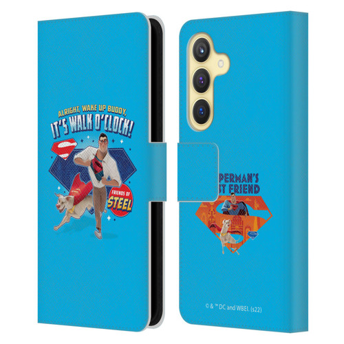 DC League Of Super Pets Graphics It's Walk O' Clock Leather Book Wallet Case Cover For Samsung Galaxy S24 5G