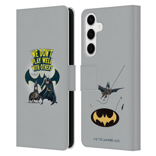 DC League Of Super Pets Graphics We Don't Play Well With Others Leather Book Wallet Case Cover For Samsung Galaxy S24+ 5G