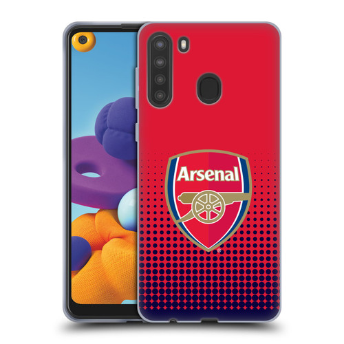 Arsenal FC Crest 2 Fade Soft Gel Case for Samsung Galaxy A21 (2020)
