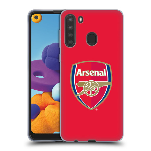 Arsenal FC Crest 2 Full Colour Red Soft Gel Case for Samsung Galaxy A21 (2020)