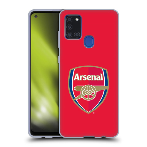 Arsenal FC Crest 2 Full Colour Red Soft Gel Case for Samsung Galaxy A21s (2020)