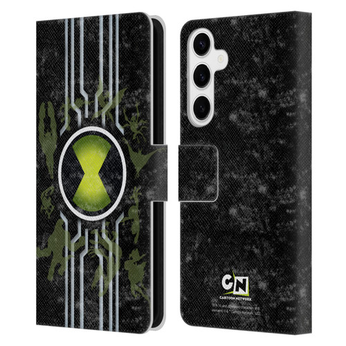 Ben 10: Alien Force Graphics Omnitrix Leather Book Wallet Case Cover For Samsung Galaxy S24+ 5G