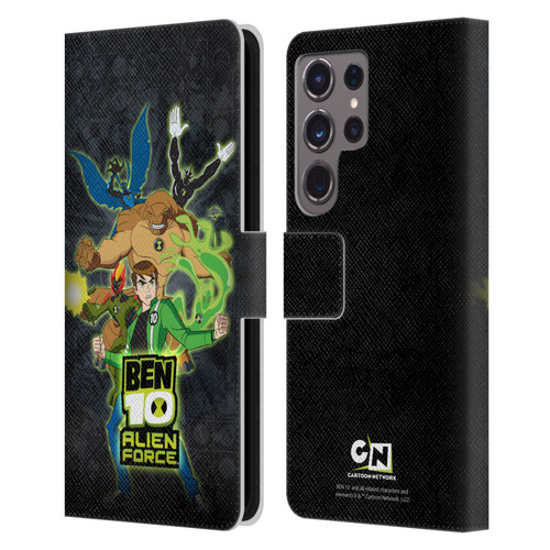 Ben 10: Alien Force Graphics Character Art Leather Book Wallet Case Cover For Samsung Galaxy S24 Ultra 5G