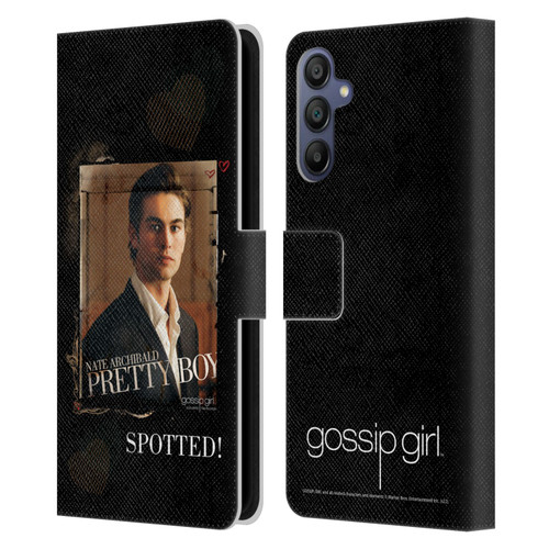 Gossip Girl Graphics Nate Leather Book Wallet Case Cover For Samsung Galaxy A15