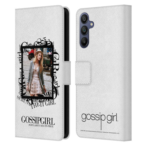 Gossip Girl Graphics Serena Leather Book Wallet Case Cover For Samsung Galaxy A15
