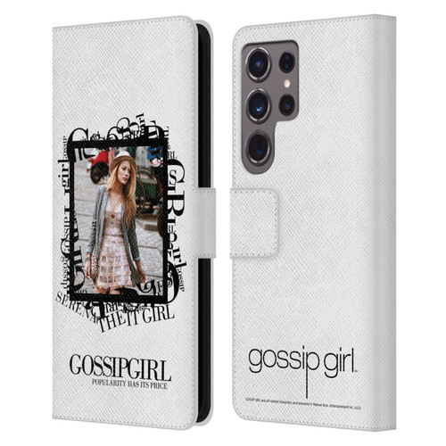 Gossip Girl Graphics Serena Leather Book Wallet Case Cover For Samsung Galaxy S24 Ultra 5G