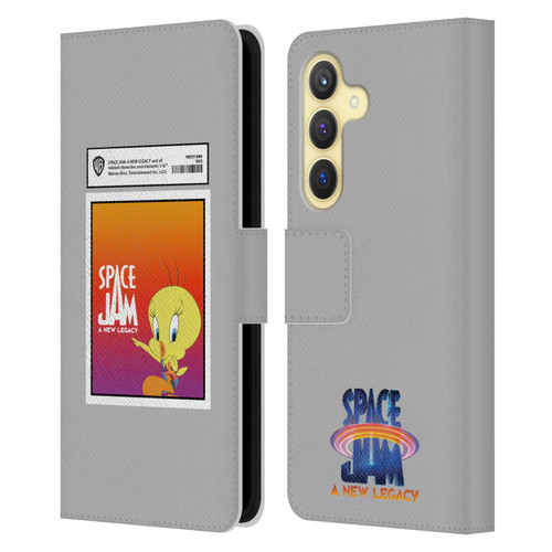 Space Jam: A New Legacy Graphics Tweety Bird Card Leather Book Wallet Case Cover For Samsung Galaxy S24 5G