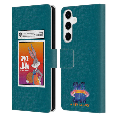 Space Jam: A New Legacy Graphics Bugs Bunny Card Leather Book Wallet Case Cover For Samsung Galaxy S24+ 5G