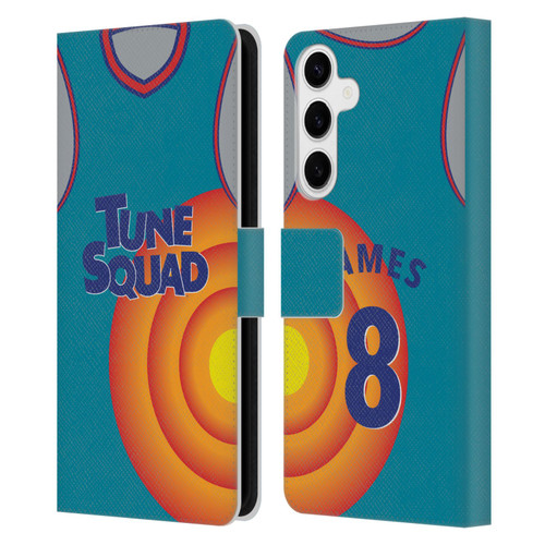 Space Jam: A New Legacy Graphics Jersey Leather Book Wallet Case Cover For Samsung Galaxy S24+ 5G