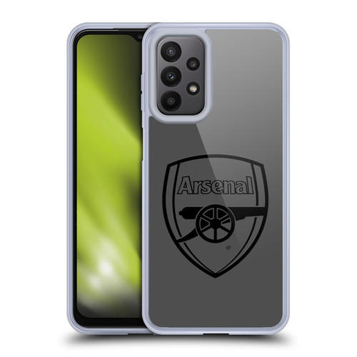 Arsenal FC Crest 2 Black Logo Soft Gel Case for Samsung Galaxy A23 / 5G (2022)