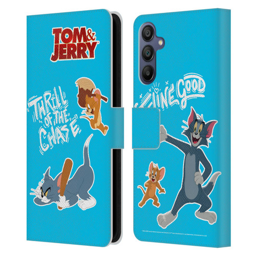 Tom And Jerry Movie (2021) Graphics Characters 2 Leather Book Wallet Case Cover For Samsung Galaxy A15