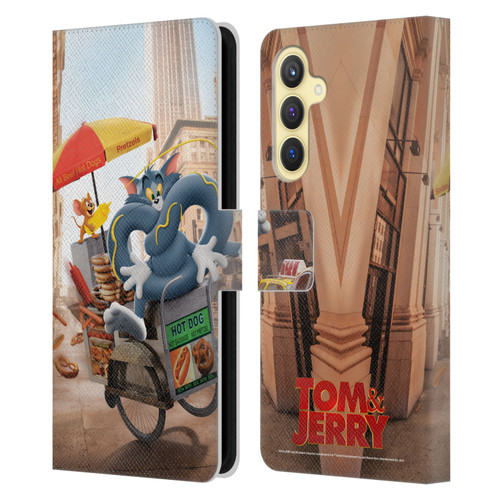 Tom And Jerry Movie (2021) Graphics Real World New Twist Leather Book Wallet Case Cover For Samsung Galaxy S23 FE 5G
