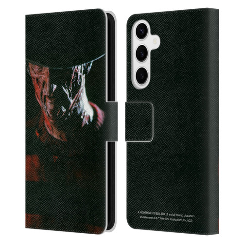 A Nightmare On Elm Street (1984) Graphics Freddy Leather Book Wallet Case Cover For Samsung Galaxy S24+ 5G