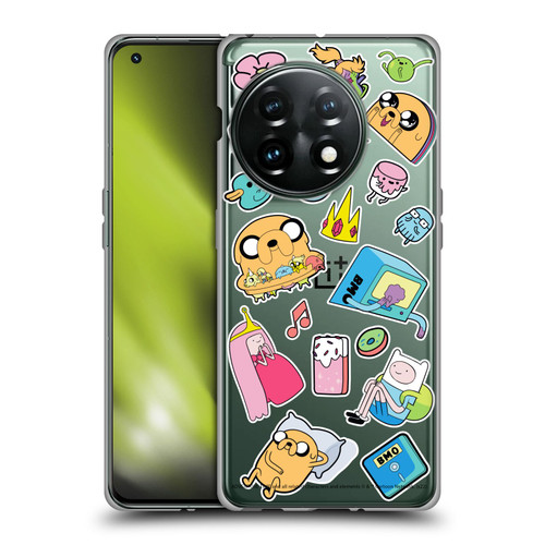 Adventure Time Graphics Icons Soft Gel Case for OnePlus 11 5G