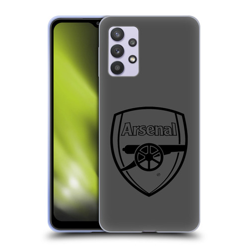 Arsenal FC Crest 2 Black Logo Soft Gel Case for Samsung Galaxy A32 5G / M32 5G (2021)
