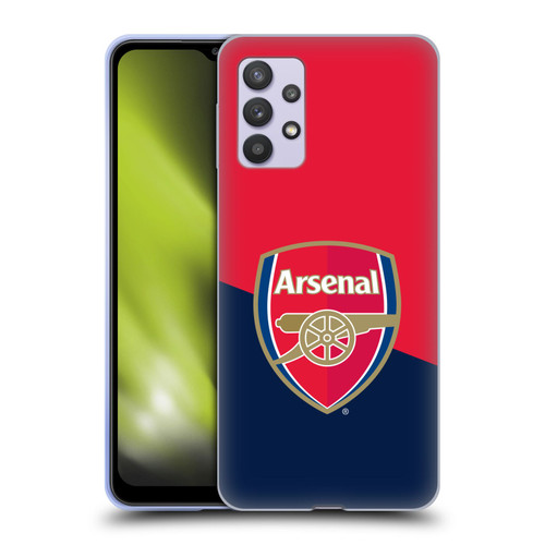 Arsenal FC Crest 2 Red & Blue Logo Soft Gel Case for Samsung Galaxy A32 5G / M32 5G (2021)