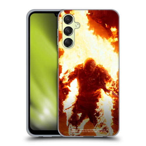 Friday the 13th Part VII The New Blood Graphics Jason Voorhees On Fire Soft Gel Case for Samsung Galaxy A24 4G / Galaxy M34 5G