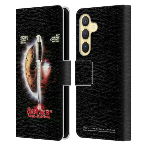 Friday the 13th Part VII The New Blood Graphics Key Art Leather Book Wallet Case Cover For Samsung Galaxy S24 5G