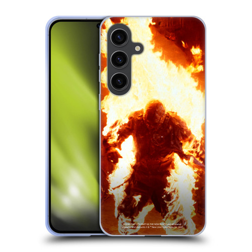 Friday the 13th Part VII The New Blood Graphics Jason Voorhees On Fire Soft Gel Case for Samsung Galaxy S24+ 5G