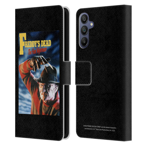 A Nightmare On Elm Street: Freddy's Dead Graphics Poster Leather Book Wallet Case Cover For Samsung Galaxy A15