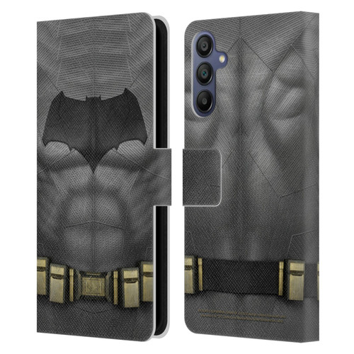 Batman V Superman: Dawn of Justice Graphics Batman Costume Leather Book Wallet Case Cover For Samsung Galaxy A15