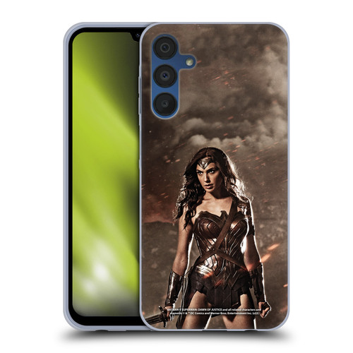 Batman V Superman: Dawn of Justice Graphics Wonder Woman Soft Gel Case for Samsung Galaxy A15