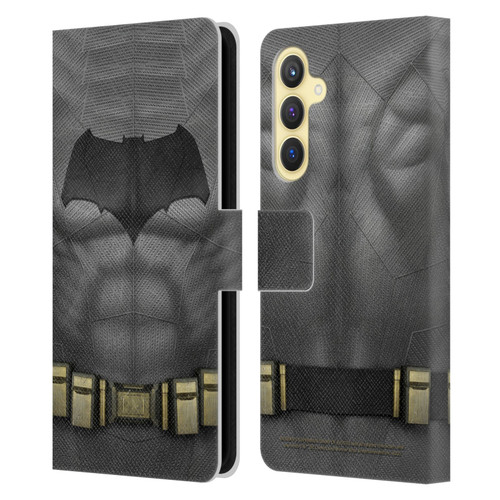 Batman V Superman: Dawn of Justice Graphics Batman Costume Leather Book Wallet Case Cover For Samsung Galaxy S23 FE 5G