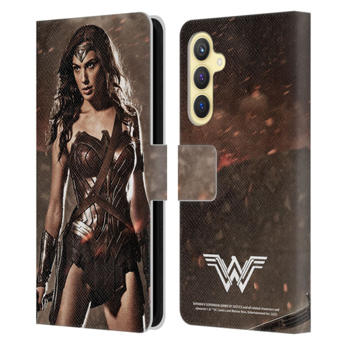 Batman V Superman: Dawn of Justice Graphics Wonder Woman Leather Book Wallet Case Cover For Samsung Galaxy S23 FE 5G