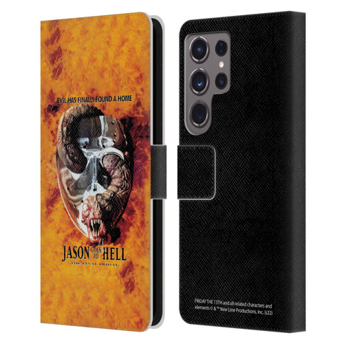 Friday the 13th: Jason Goes To Hell Graphics Key Art Leather Book Wallet Case Cover For Samsung Galaxy S24 Ultra 5G